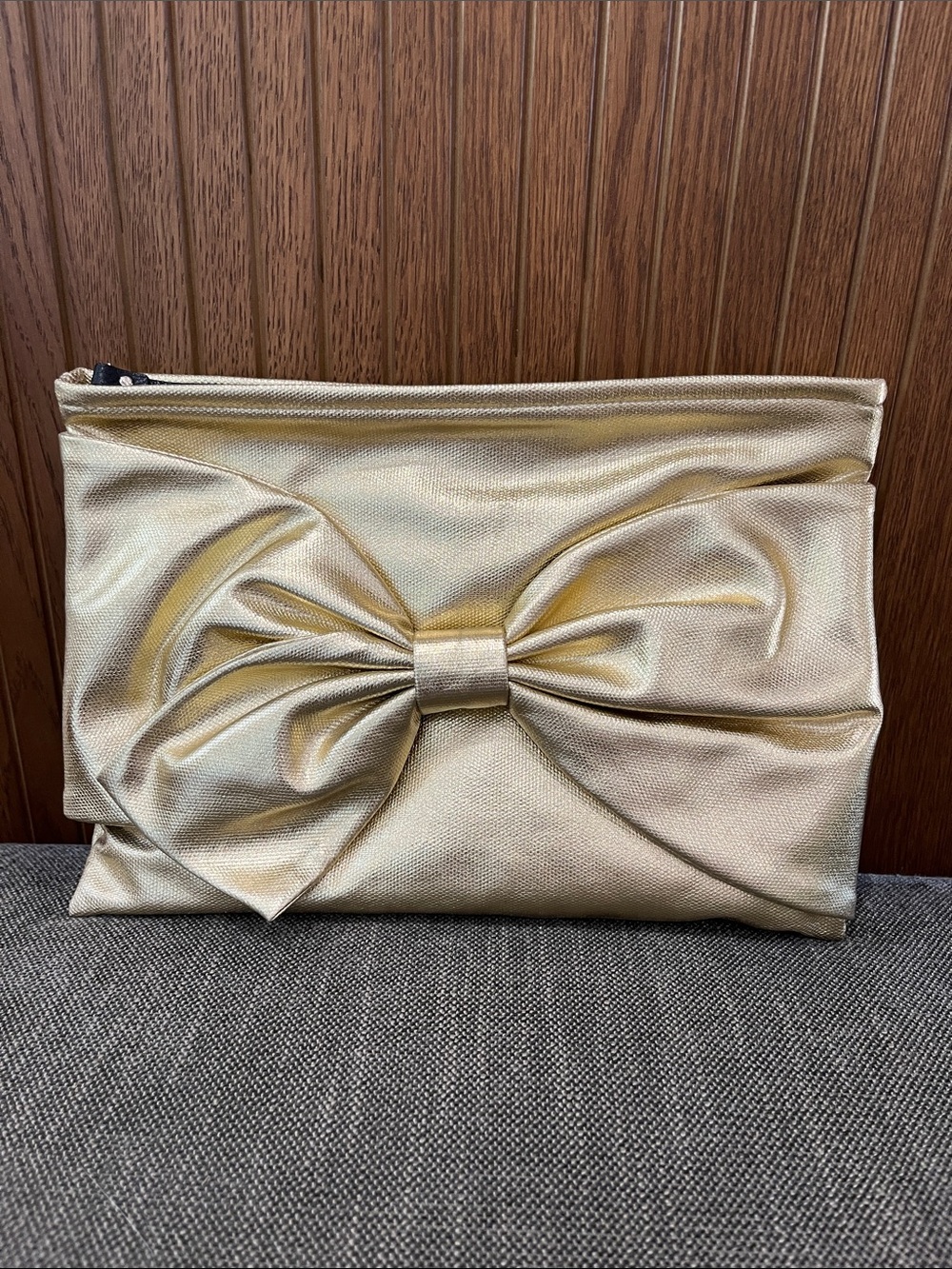 Kate Spade Gold Bow Accent Clutch Bag